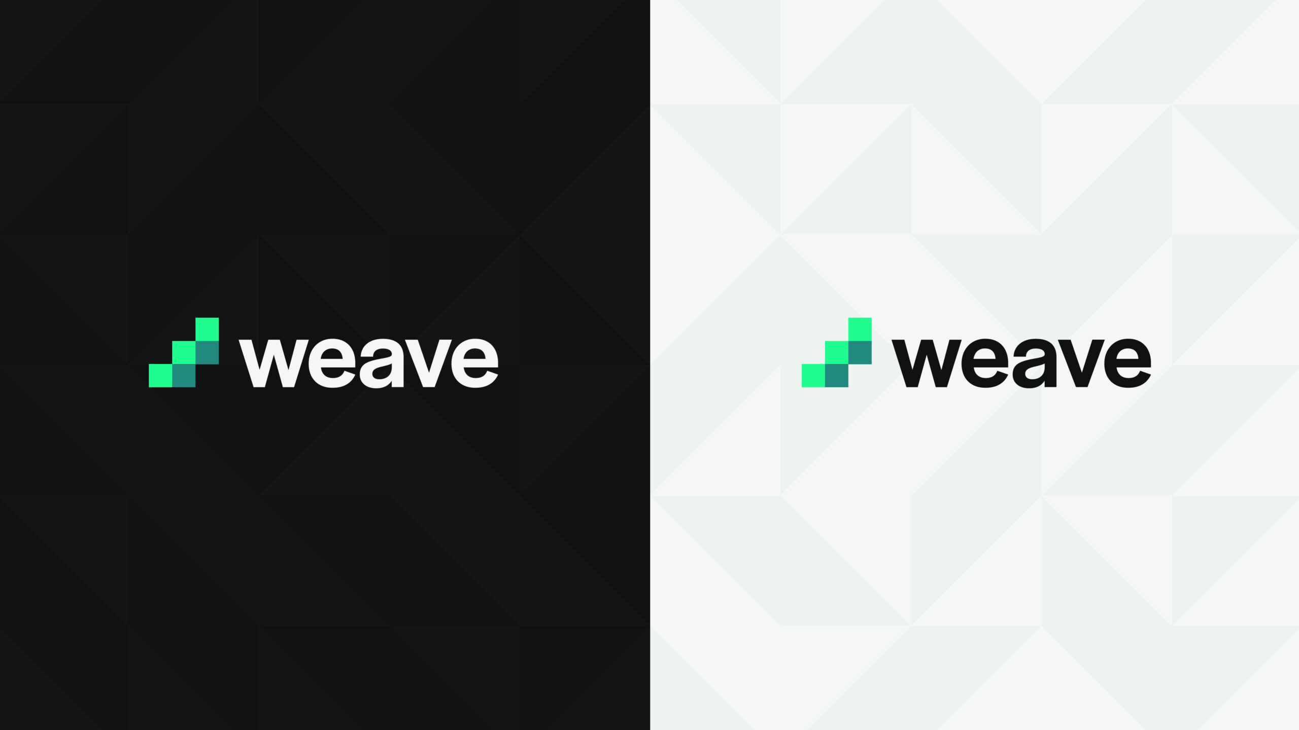 Light mode and dark mode logos for Weave Savings